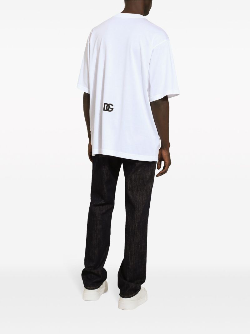 White Logo-print Cotton T-shirt