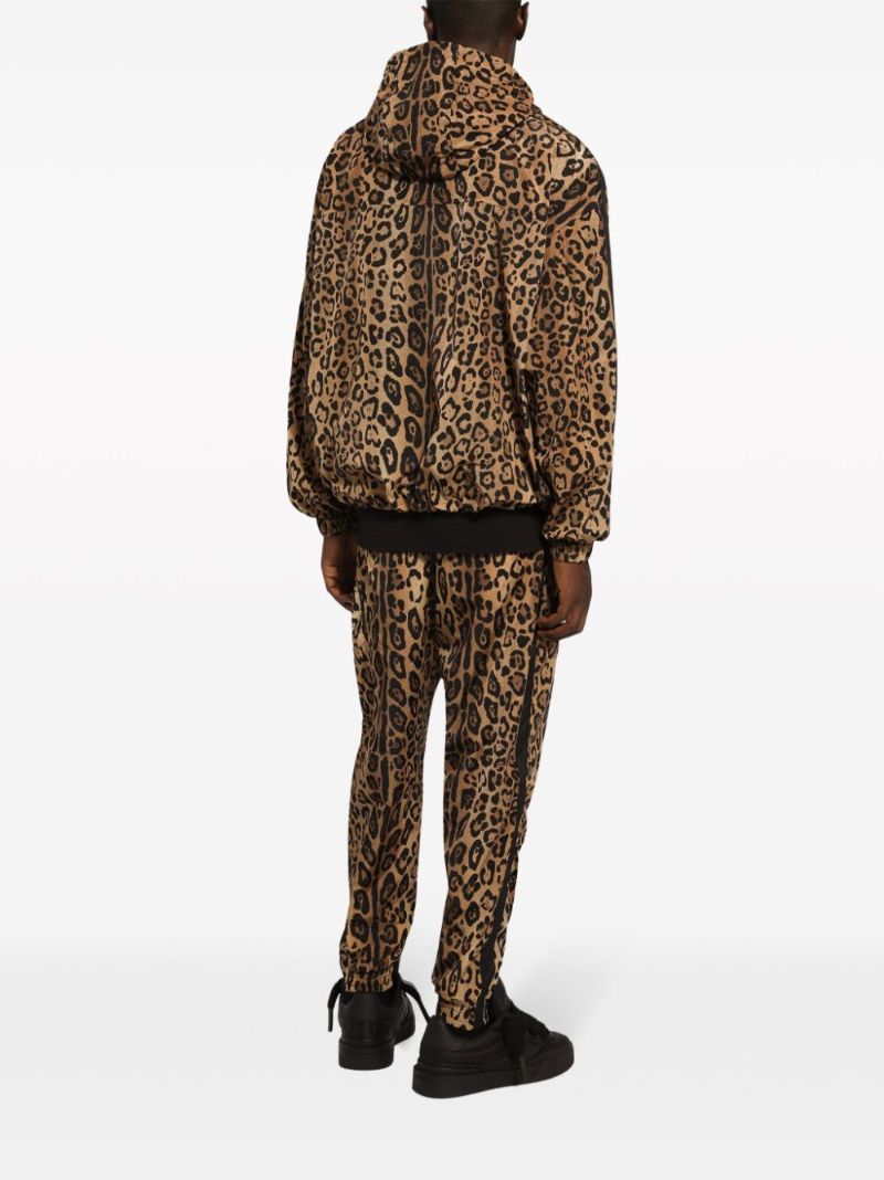Brown Leopard-print Track Pants