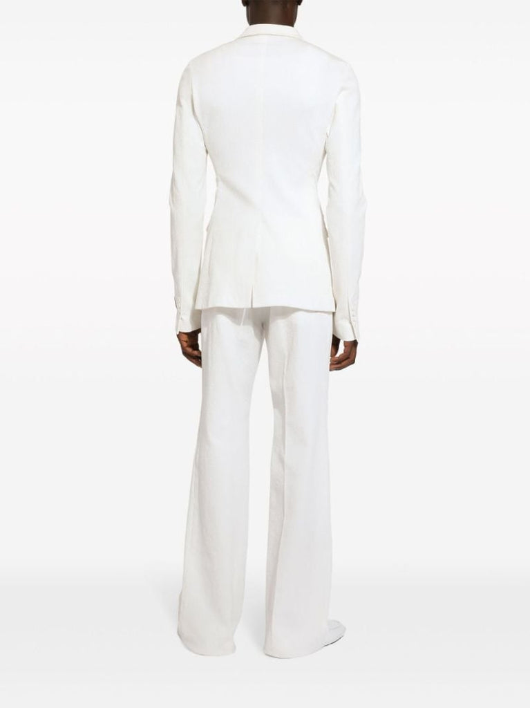 White Straight-leg Trousers