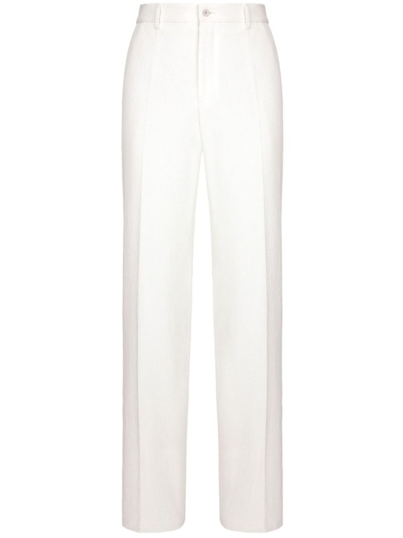 White Straight-leg Trousers
