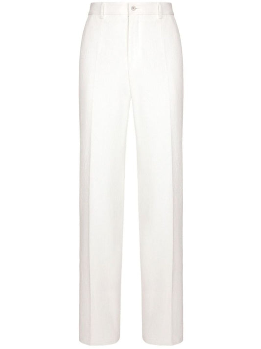 White Straight-leg Trousers