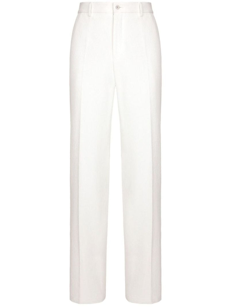 White Straight-leg Trousers