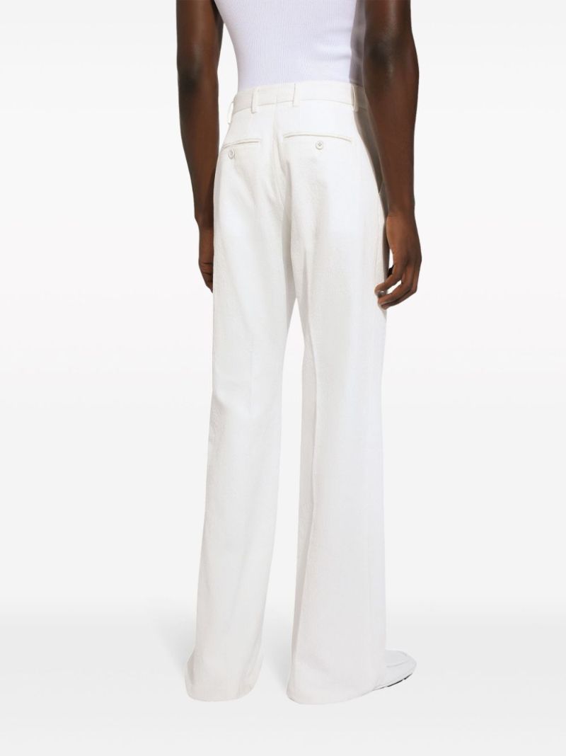 White Straight-leg Trousers