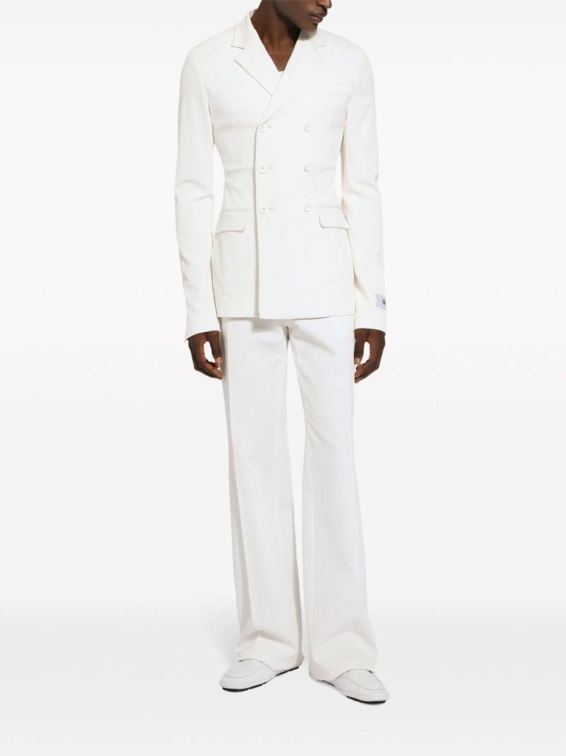 White Straight-leg Trousers