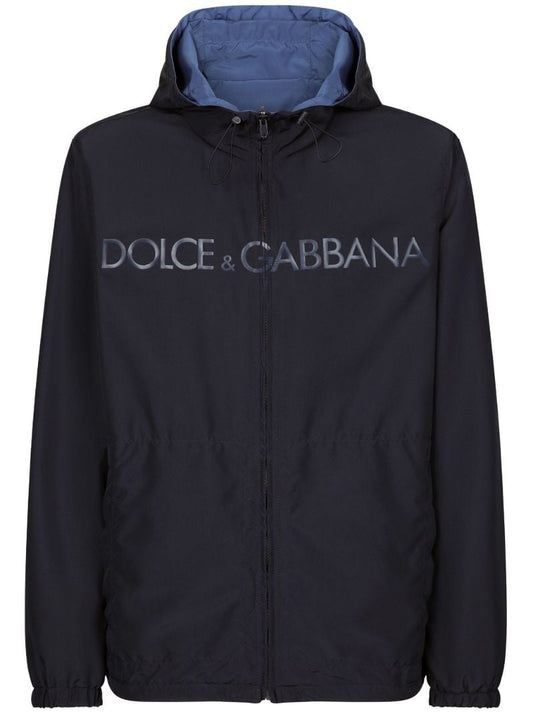Blue Reversible Hooded Jacket