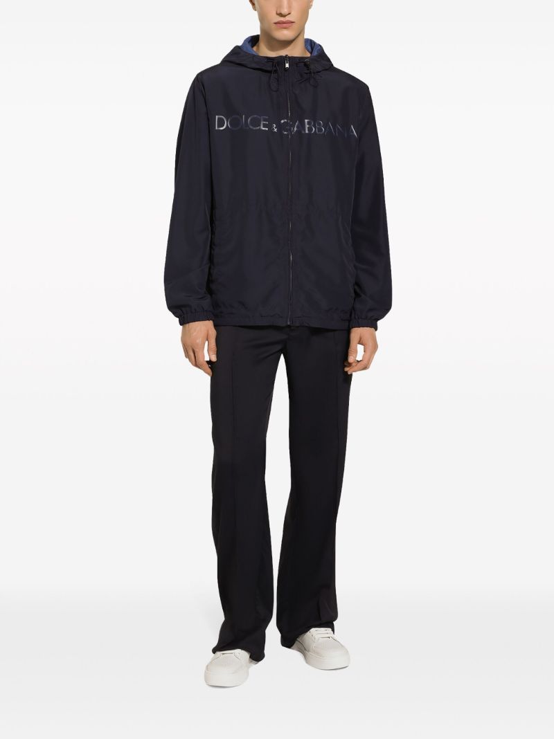 Blue Reversible Hooded Jacket