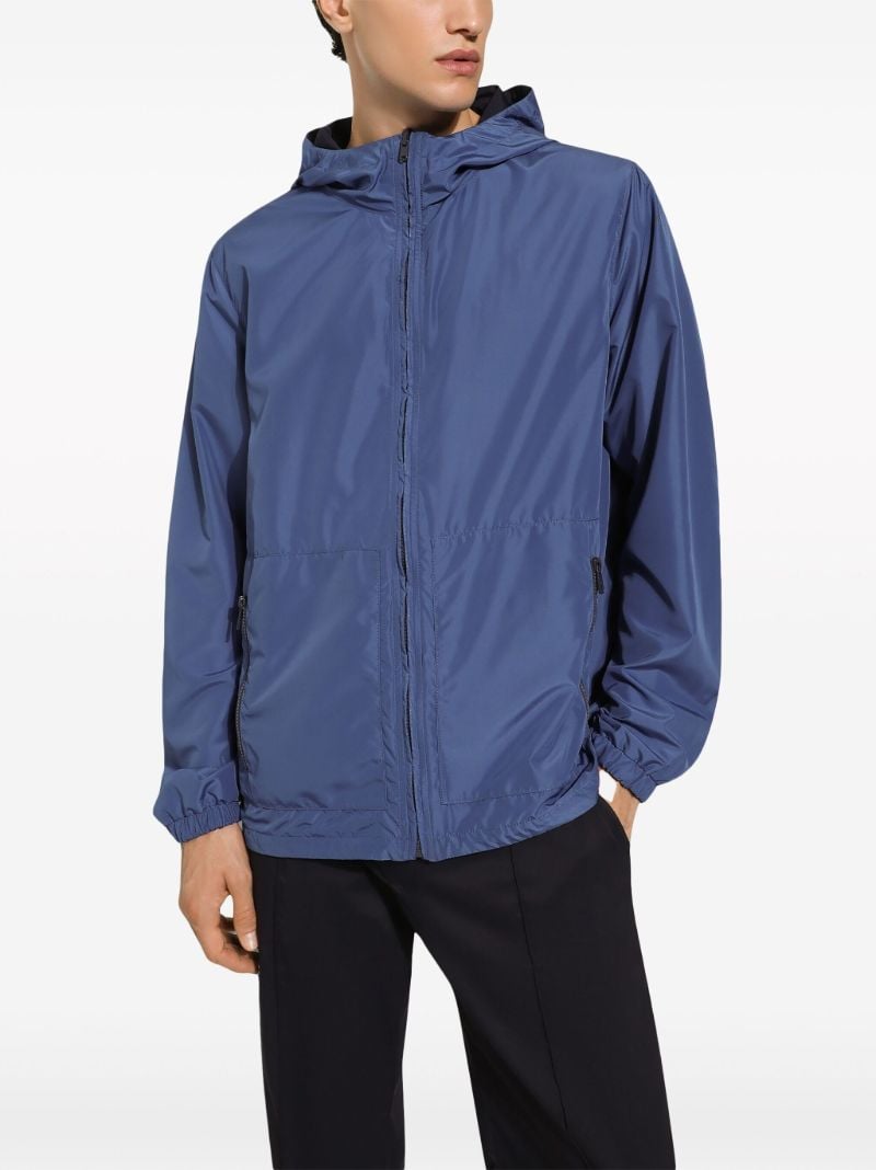 Blue Reversible Hooded Jacket