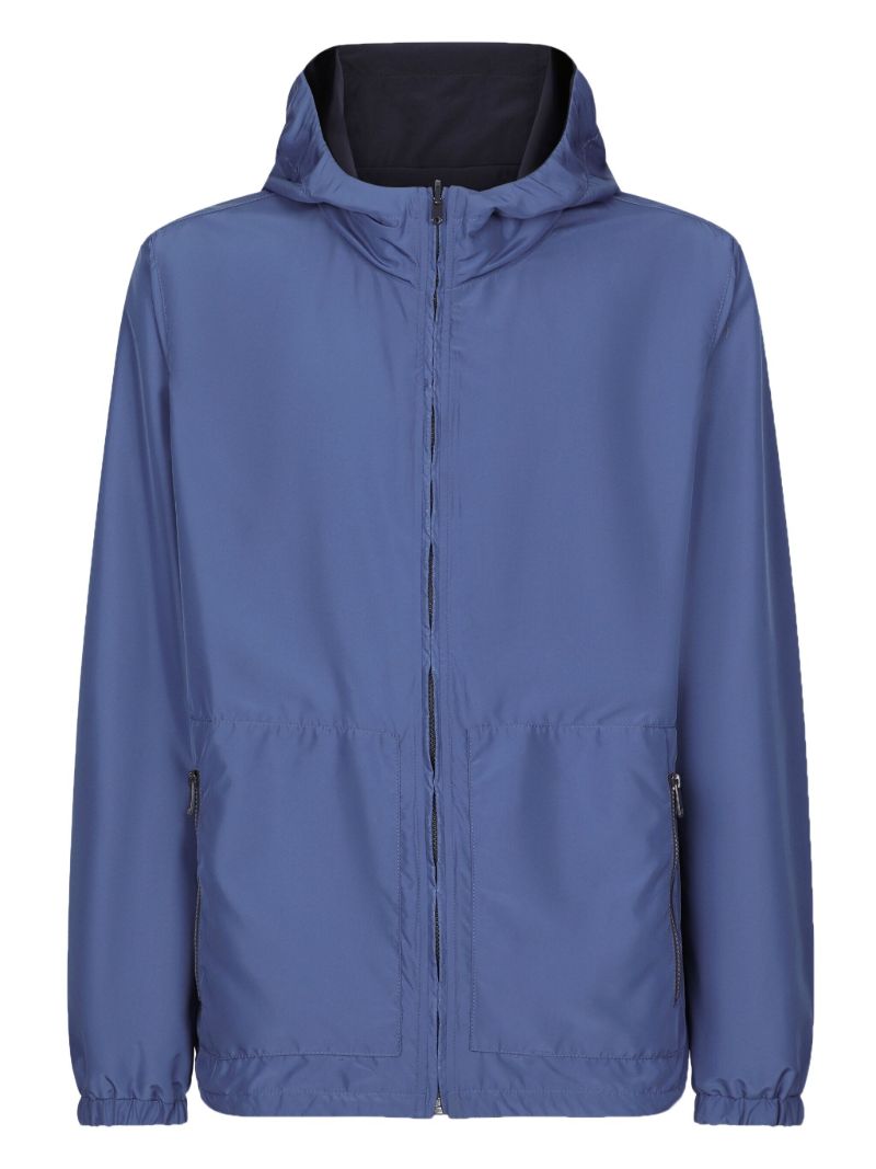 Blue Reversible Hooded Jacket