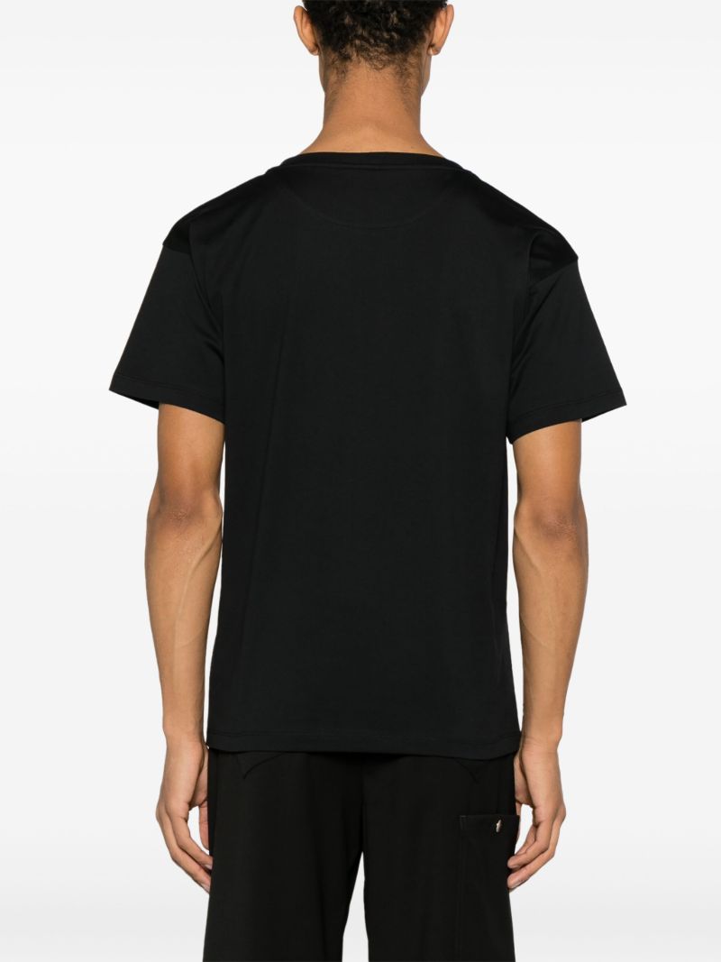 Black Logo-print Cotton T-shirt