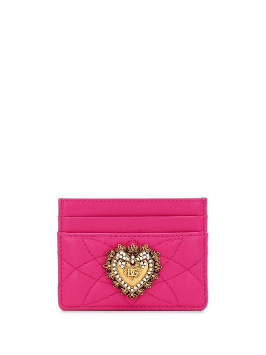 Pink Devotion Leather Card Holder