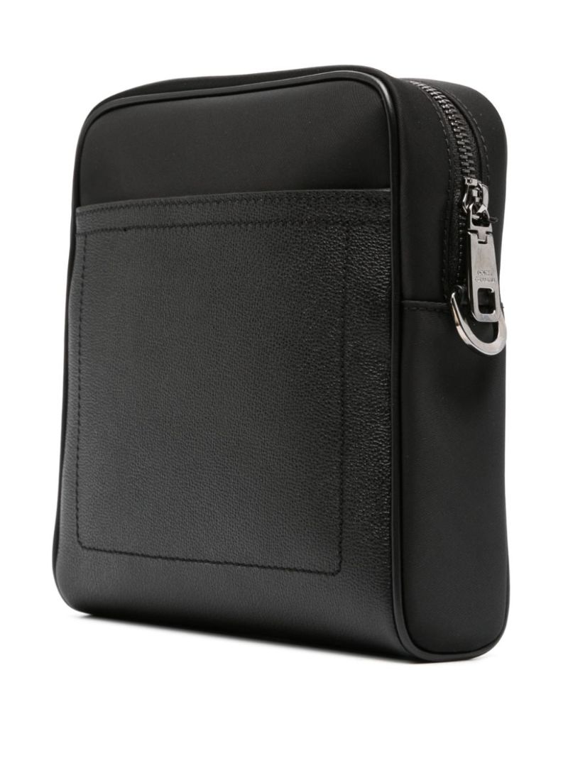 Black Logo-plaque Messenger Bag