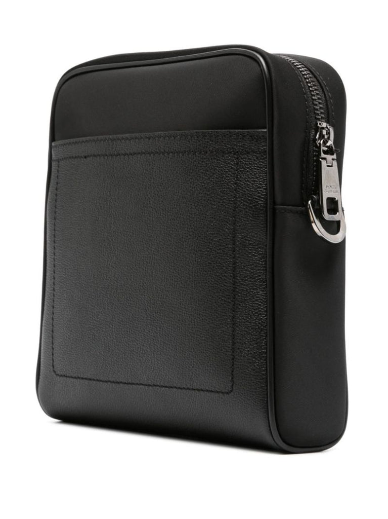 Black Logo-plaque Messenger Bag