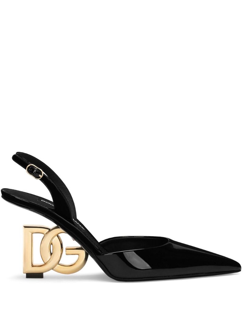 Black Lollo 75 Dg-plaque Pumps