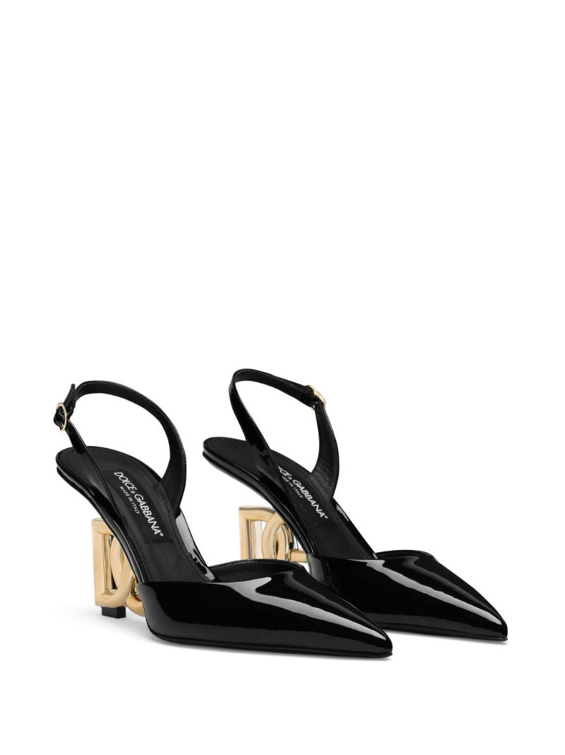 Black Lollo 75 Dg-plaque Pumps