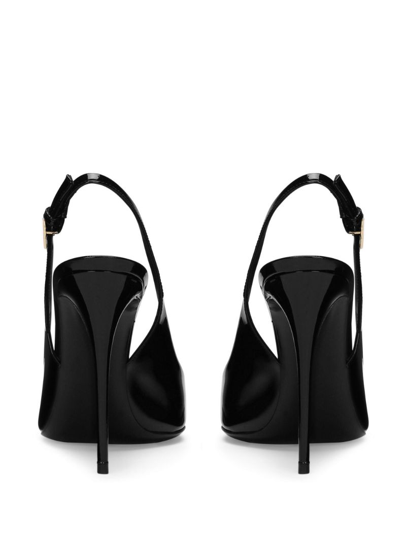 Black Lollo 105 Slingback Pumps