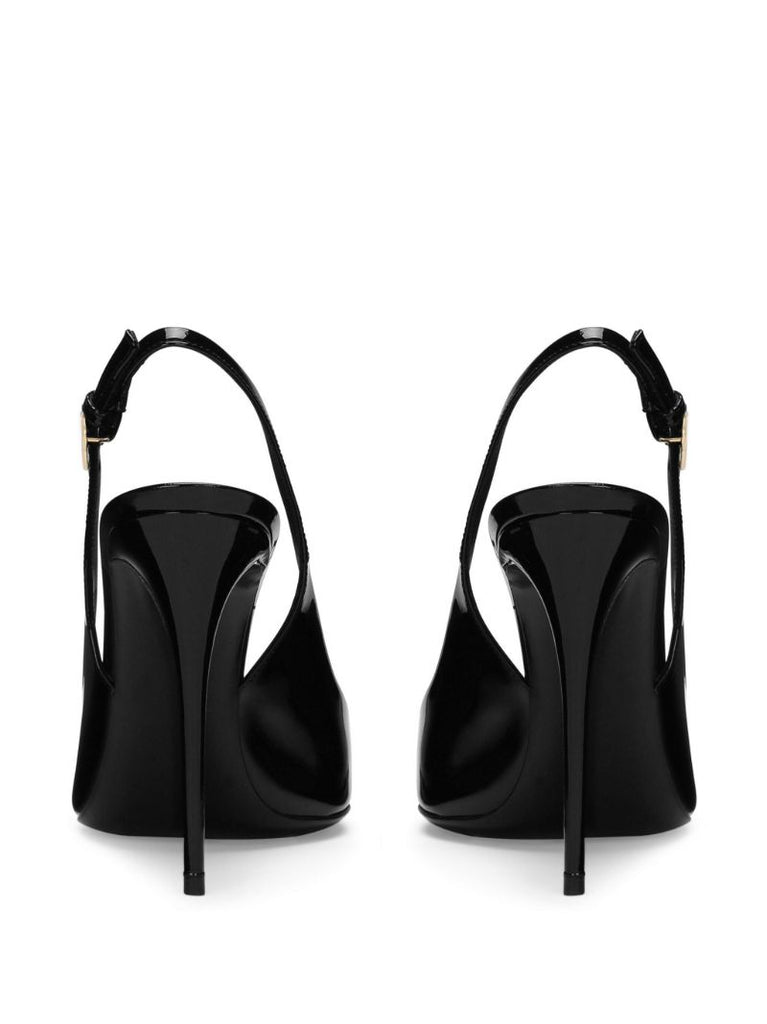 Black Lollo 105 Slingback Pumps