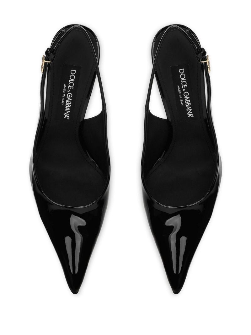 Black Lollo 105 Slingback Pumps