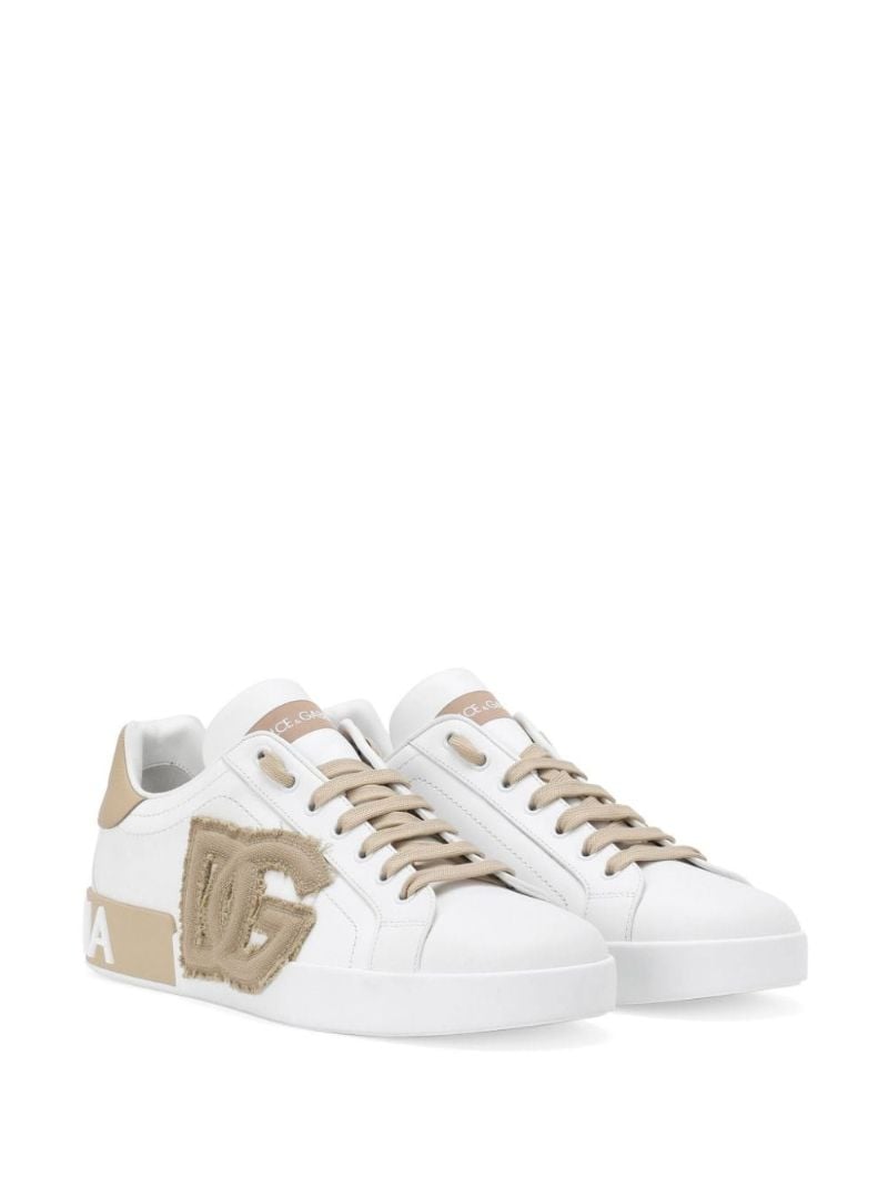White Portofino Leather Sneakers