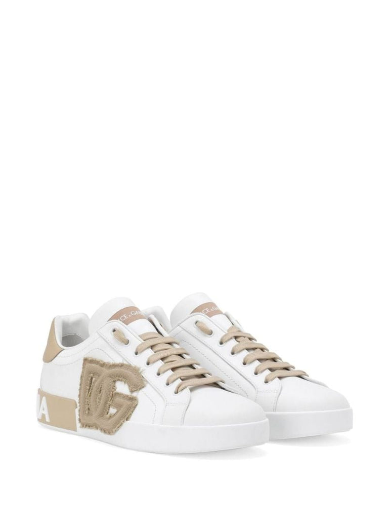 White Portofino Leather Sneakers