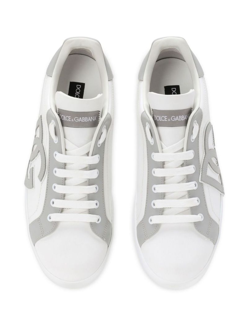 White Portofino Leather Sneakers