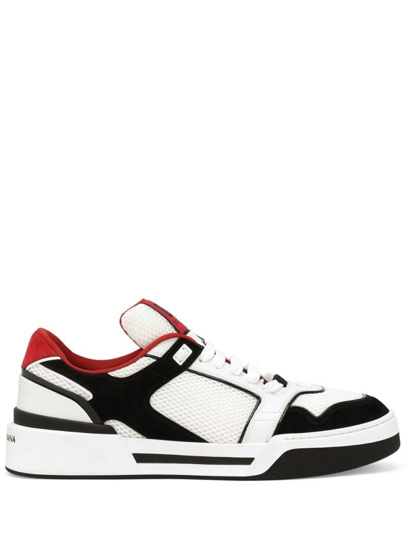White New Roma Panelled Sneakers