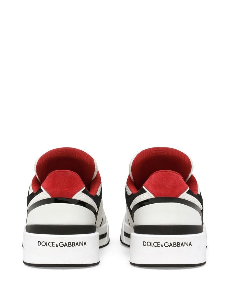 White New Roma Panelled Sneakers