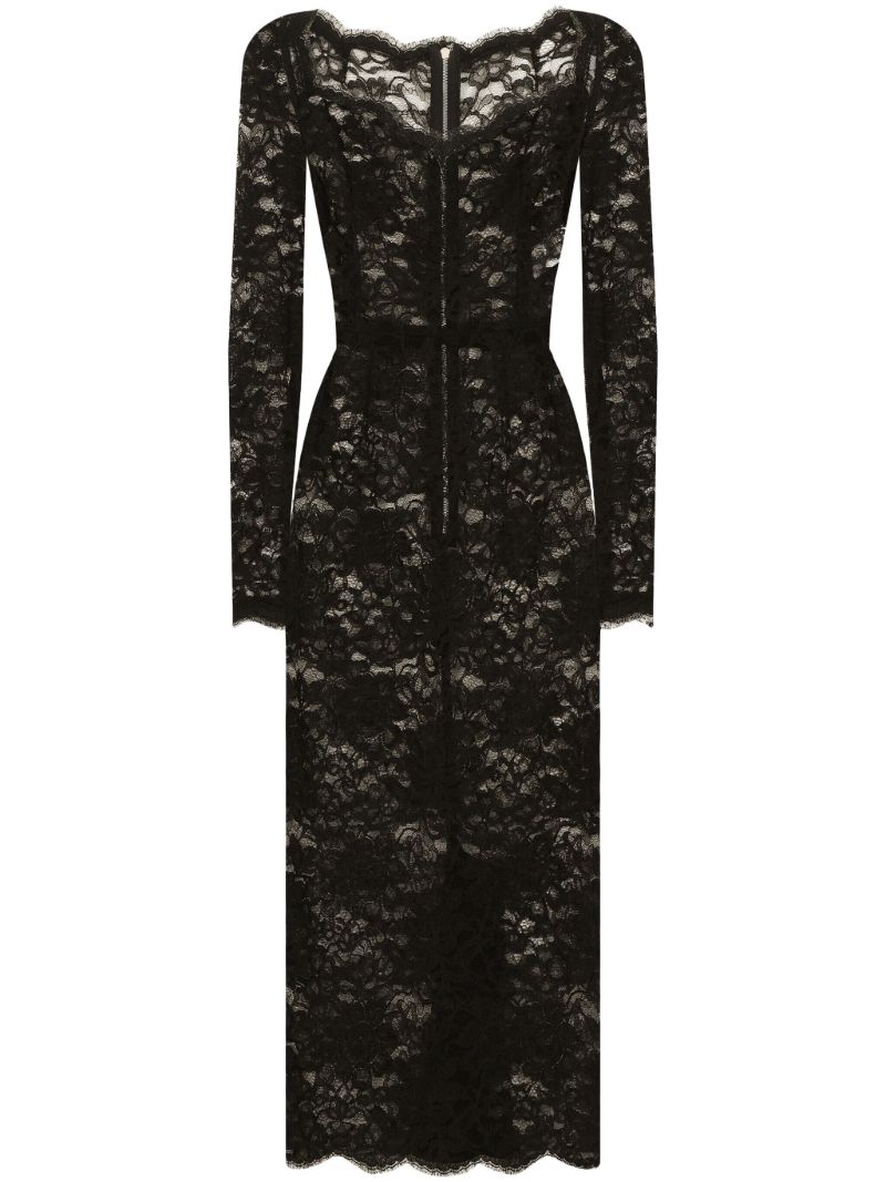 Black Lace Midi Dress
