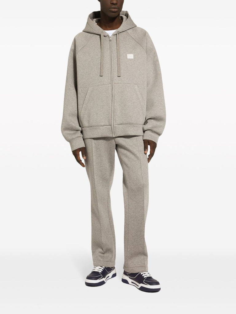 Grey MÃ_x0083_Â©lange-effect Hooded Jacket