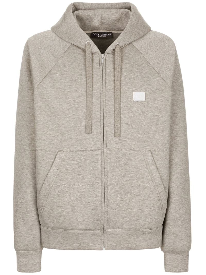 Grey MÃ_x0083_Â©lange-effect Hooded Jacket