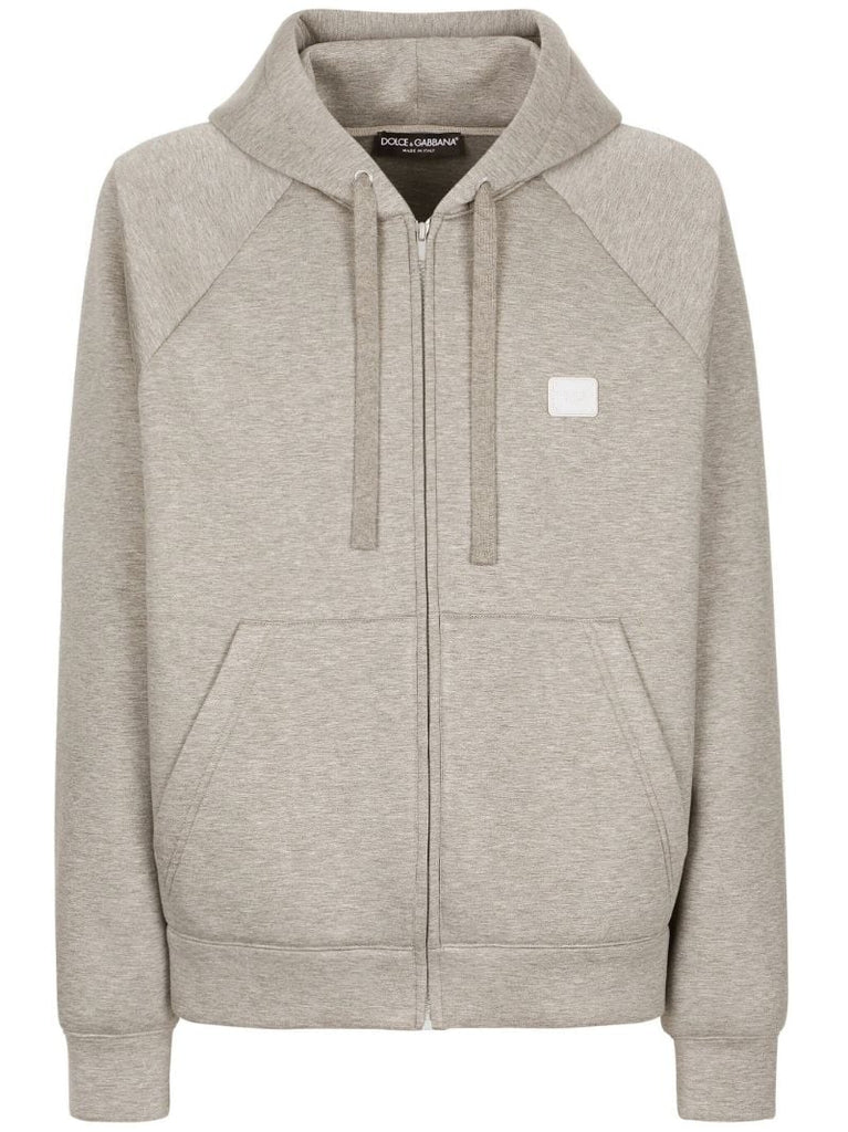 Grey MÃ_x0083_Â©lange-effect Hooded Jacket