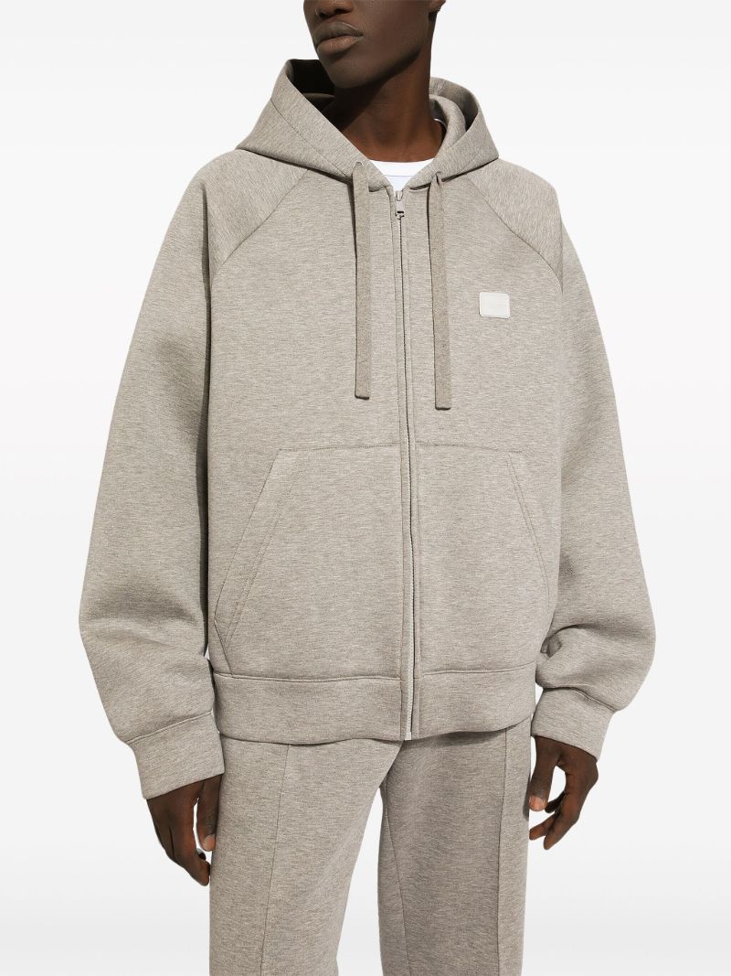 Grey MÃ_x0083_Â©lange-effect Hooded Jacket