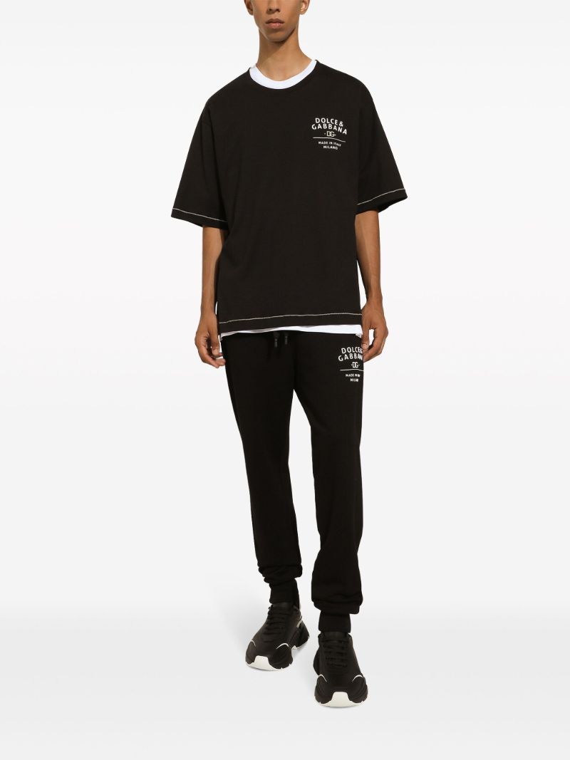 Black Logo-print Cotton T-shirt