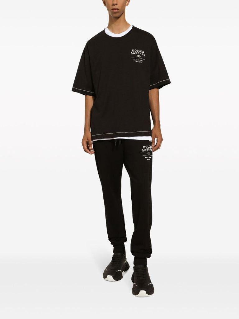 Black Logo-print Cotton T-shirt