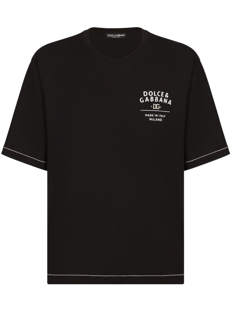 Black Logo-print Cotton T-shirt