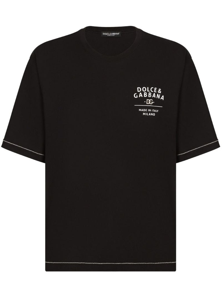 Black Logo-print Cotton T-shirt