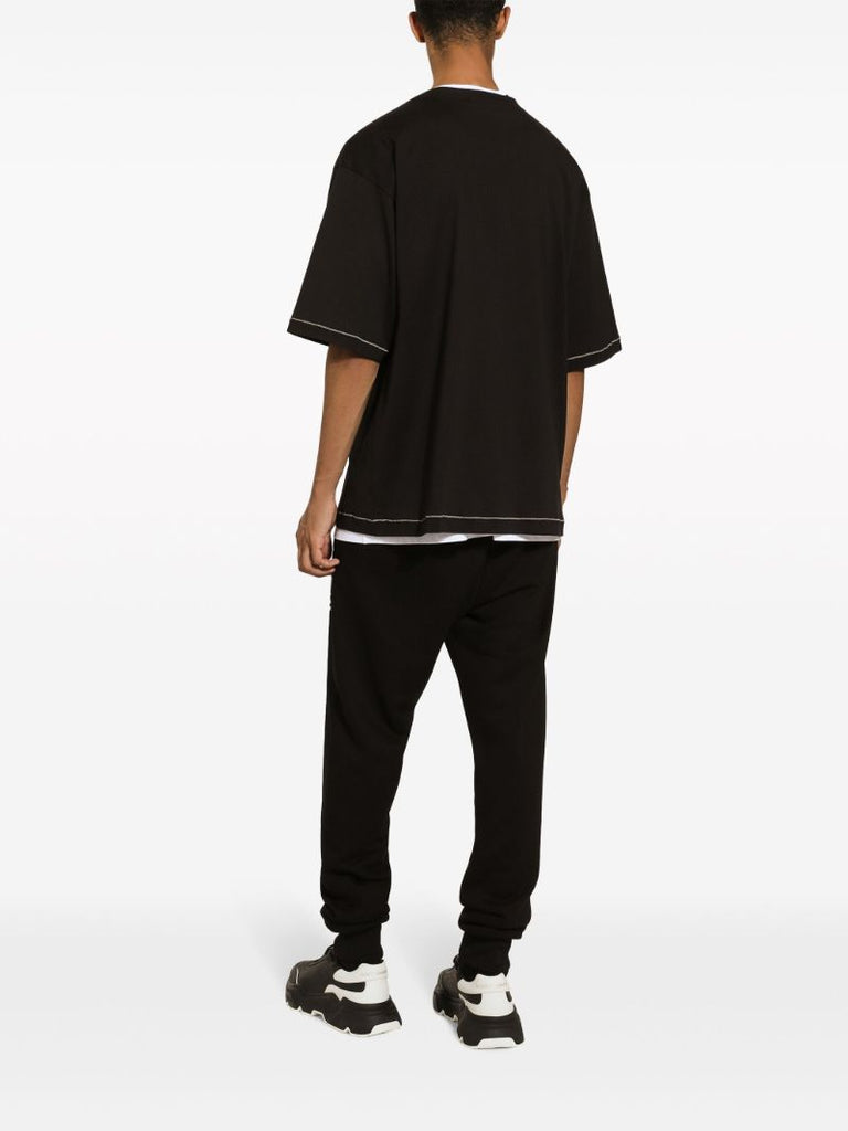 Black Logo-print Cotton T-shirt