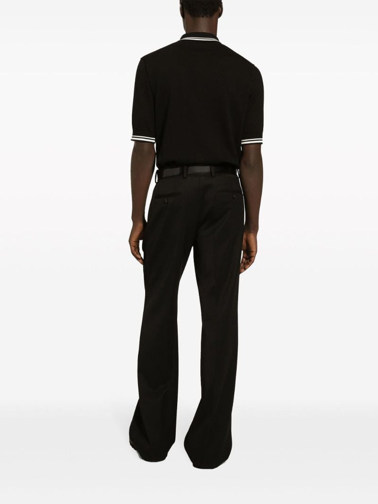 Black Dg-embroidery Polo Shirt