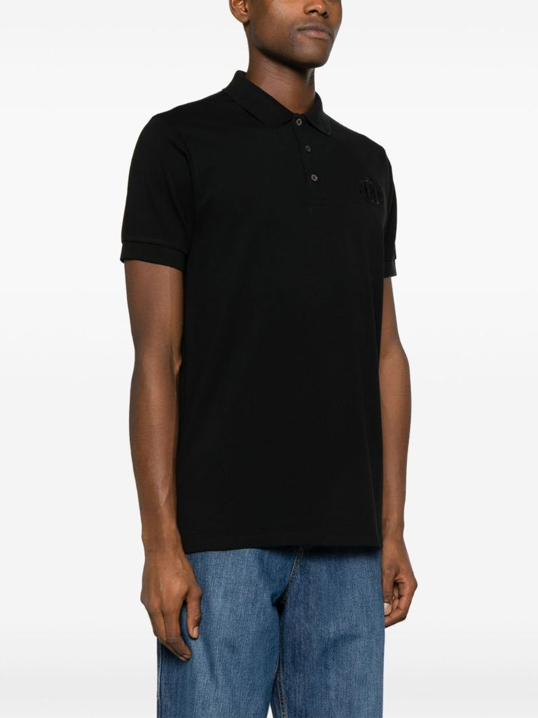 Black Logo-embroidered Organic Cotton Polo Shirt