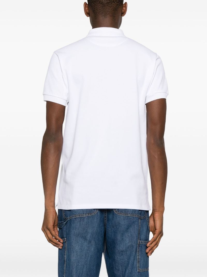 White Logo-embroidered Organic Cotton Polo Shirt
