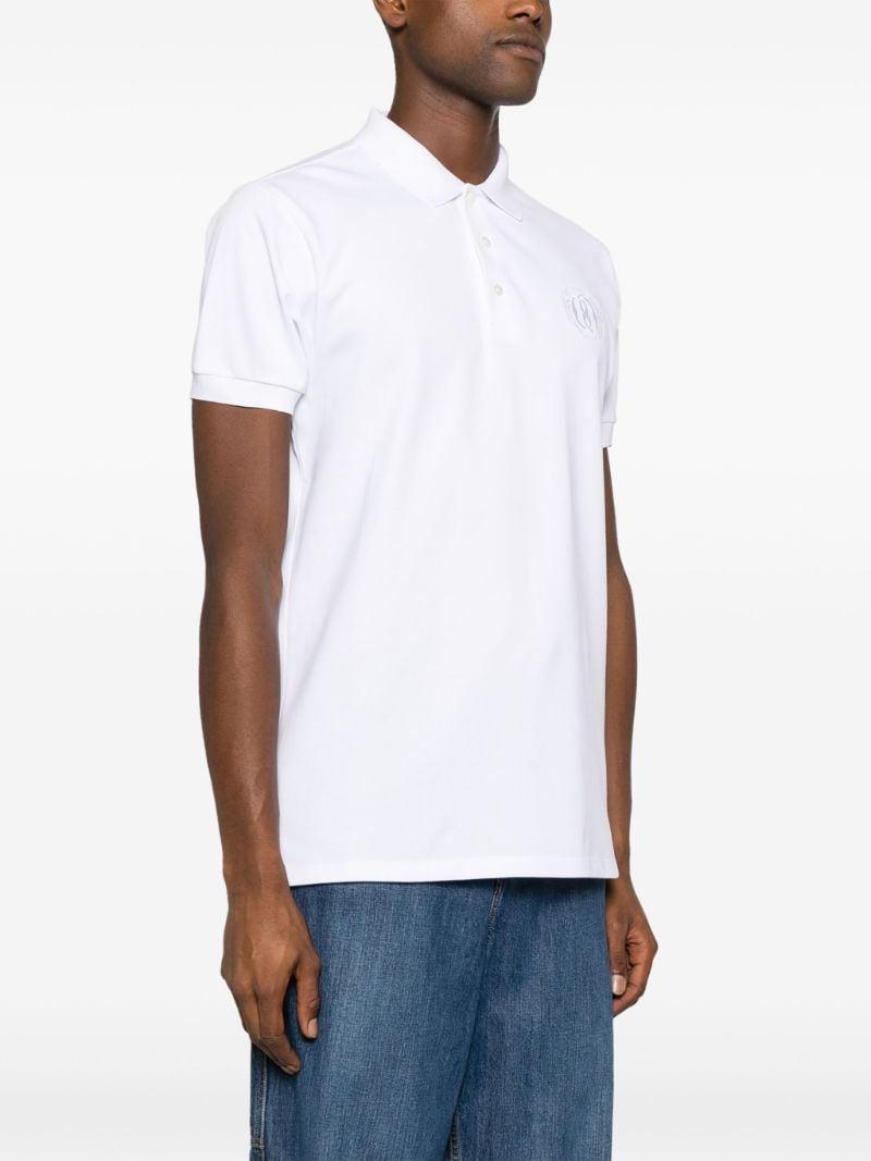White Logo-embroidered Organic Cotton Polo Shirt
