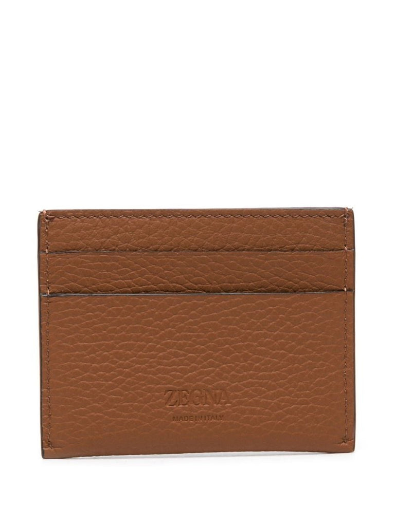 Brown Logo-plaque Leather Cardholder