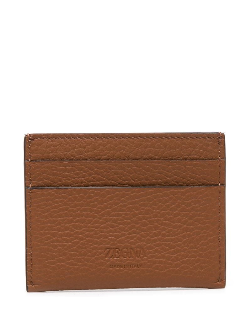 Brown Logo-plaque Leather Cardholder