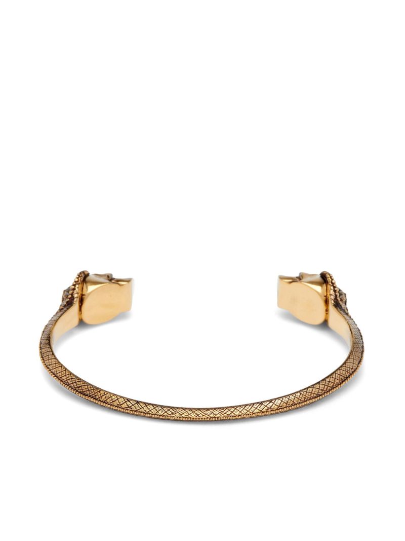 Gold-tone Victorian Skull Cuff Bracelet
