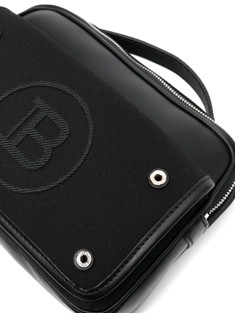 Black Varsity Reporter Crossbody Bag