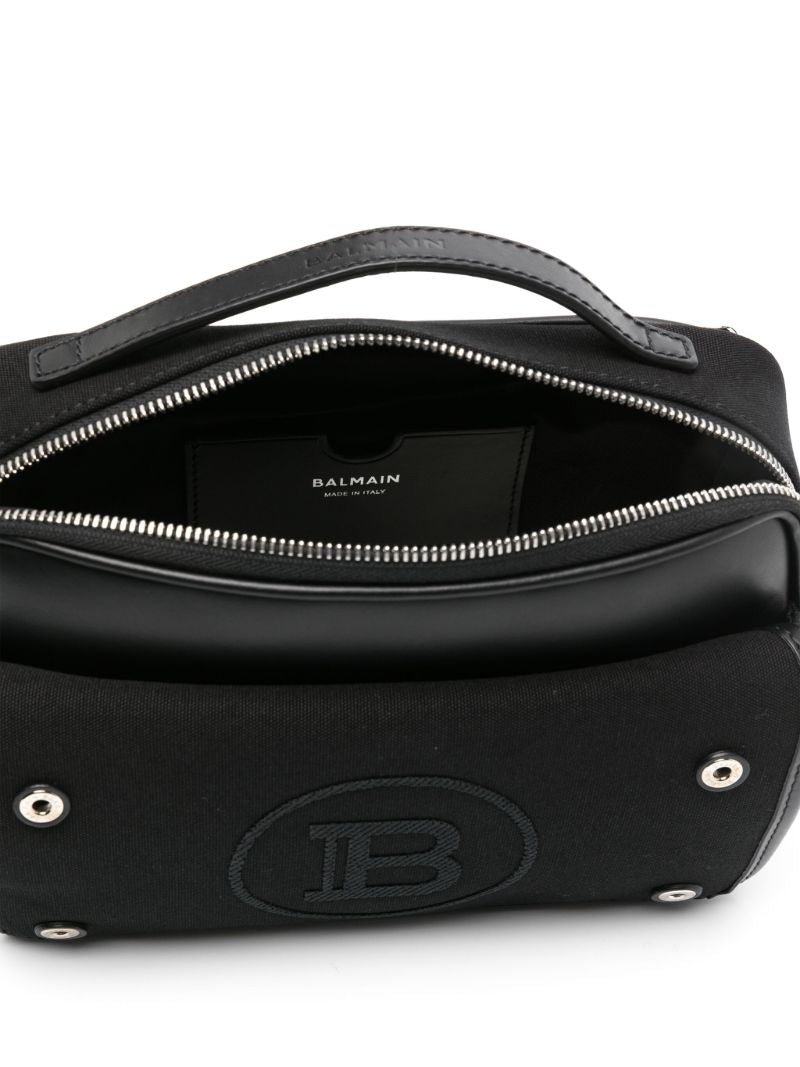 Black Varsity Reporter Crossbody Bag