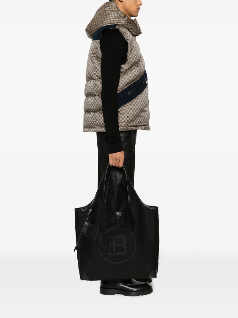 Black Logo-embroidery Tote Bag