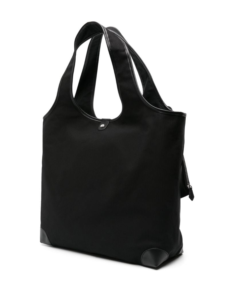 Black Logo-embroidery Tote Bag