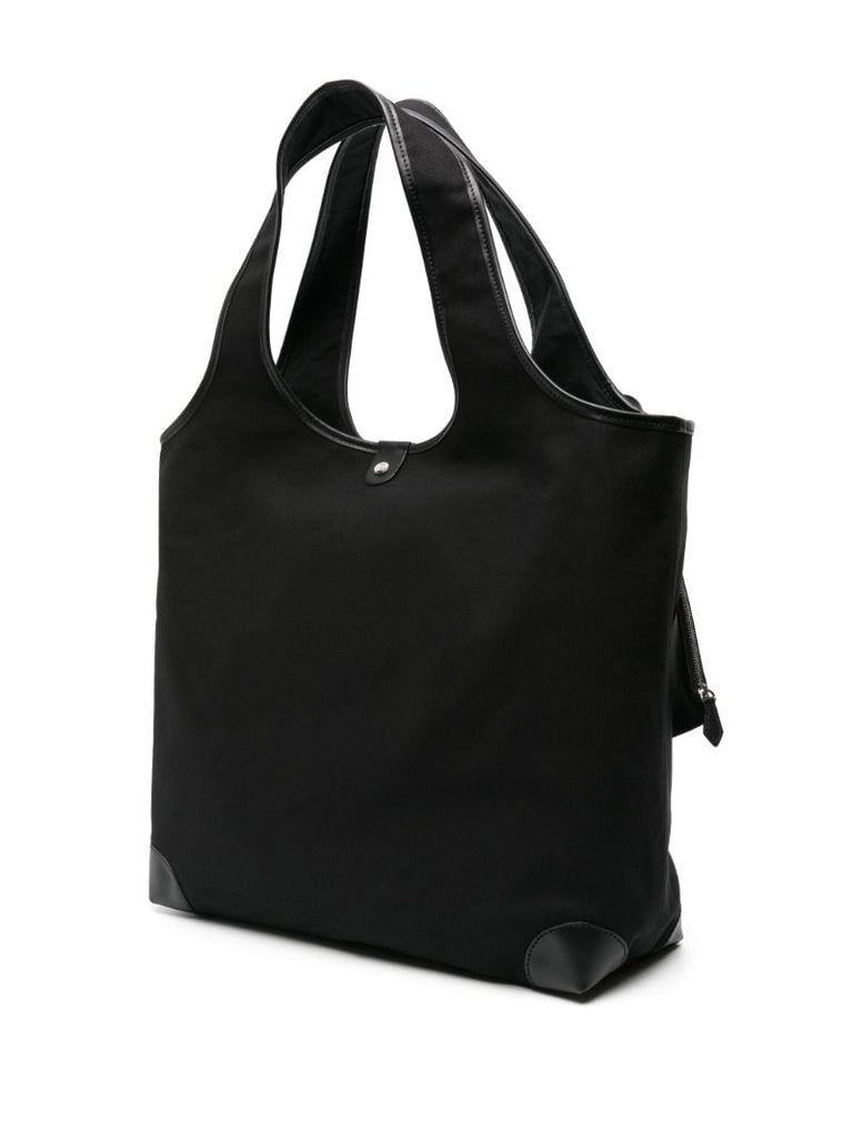 Black Logo-embroidery Tote Bag