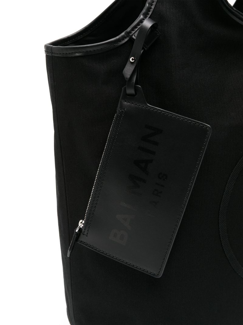 Black Logo-embroidery Tote Bag