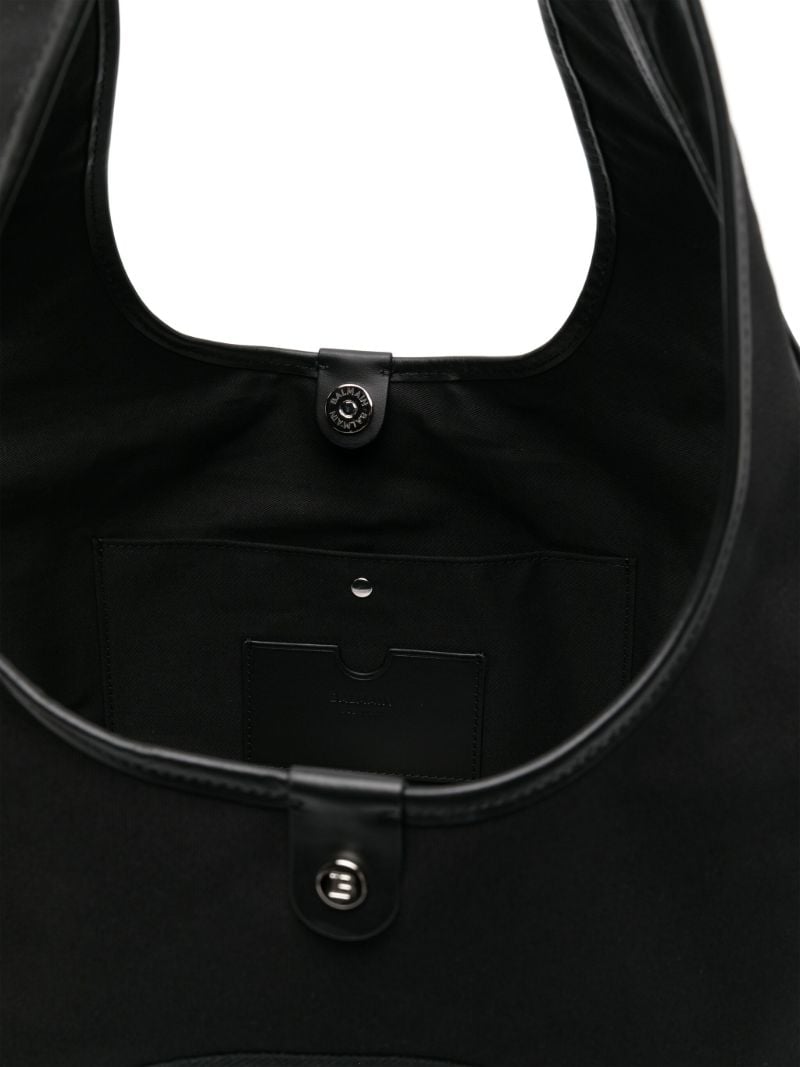 Black Logo-embroidery Tote Bag
